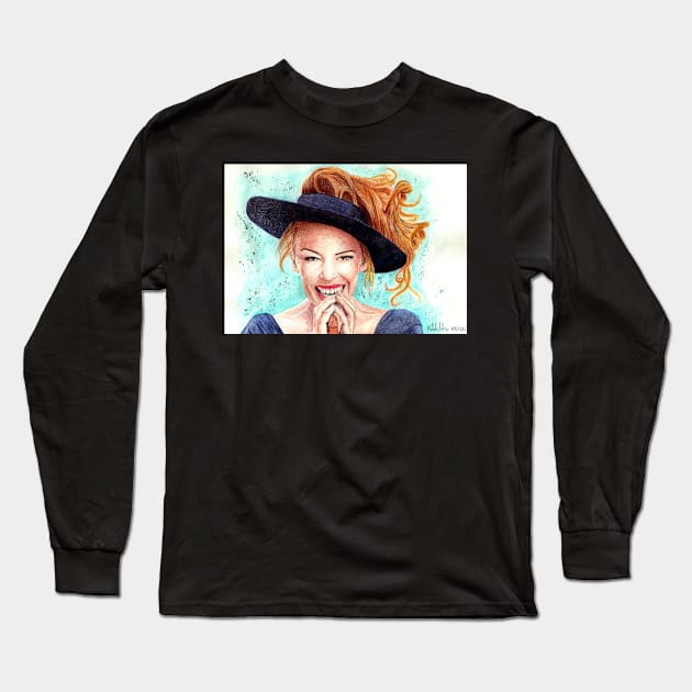 Kylie Minogue - lovely hat Long Sleeve T-Shirt by micheleamadesi